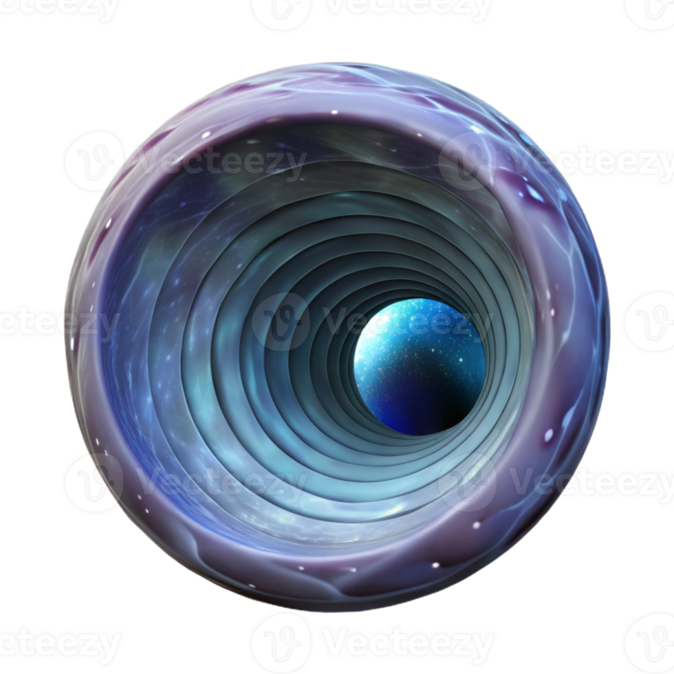elegant traditional Wormhole Tunnel Visualization Isolated Transparent Background high resolution png