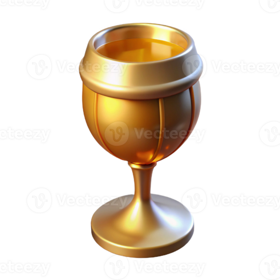 beautiful modern Golden Ale in Chalice Glass Transparent Background authentic png