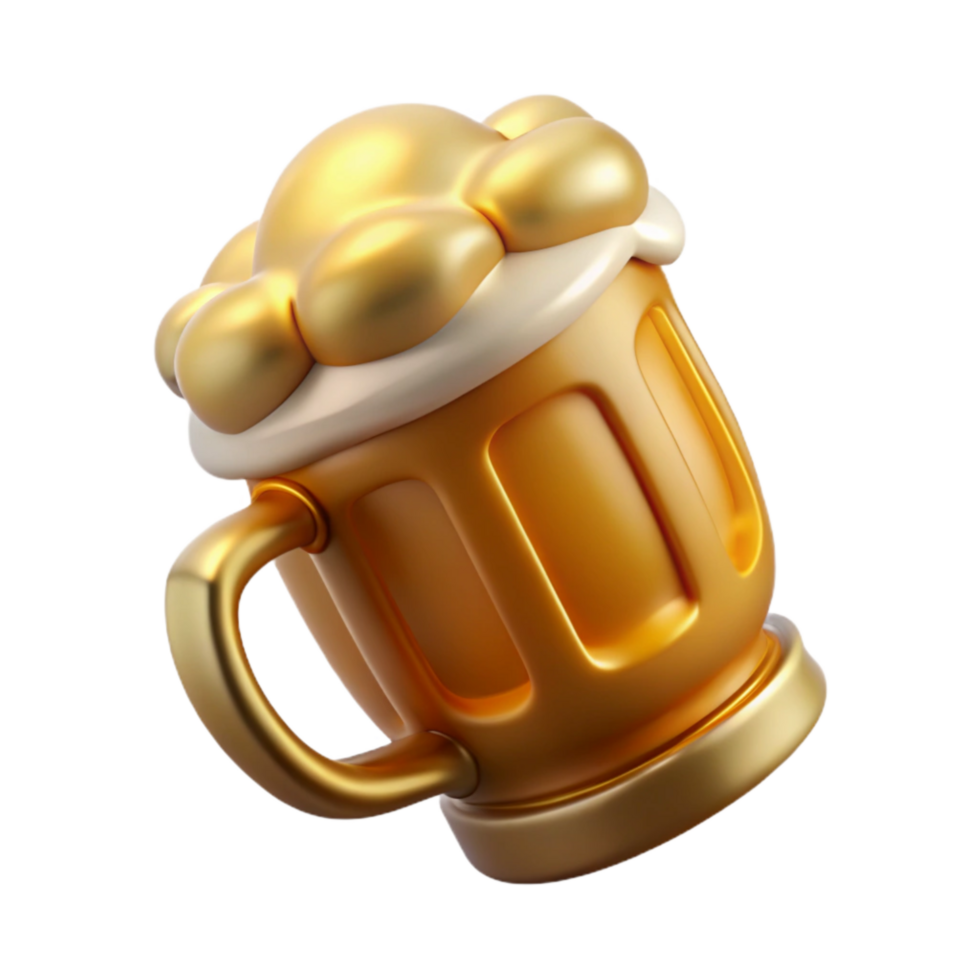 beautiful contemporary Golden Ale with Persistent Head Transparent Background authentic png