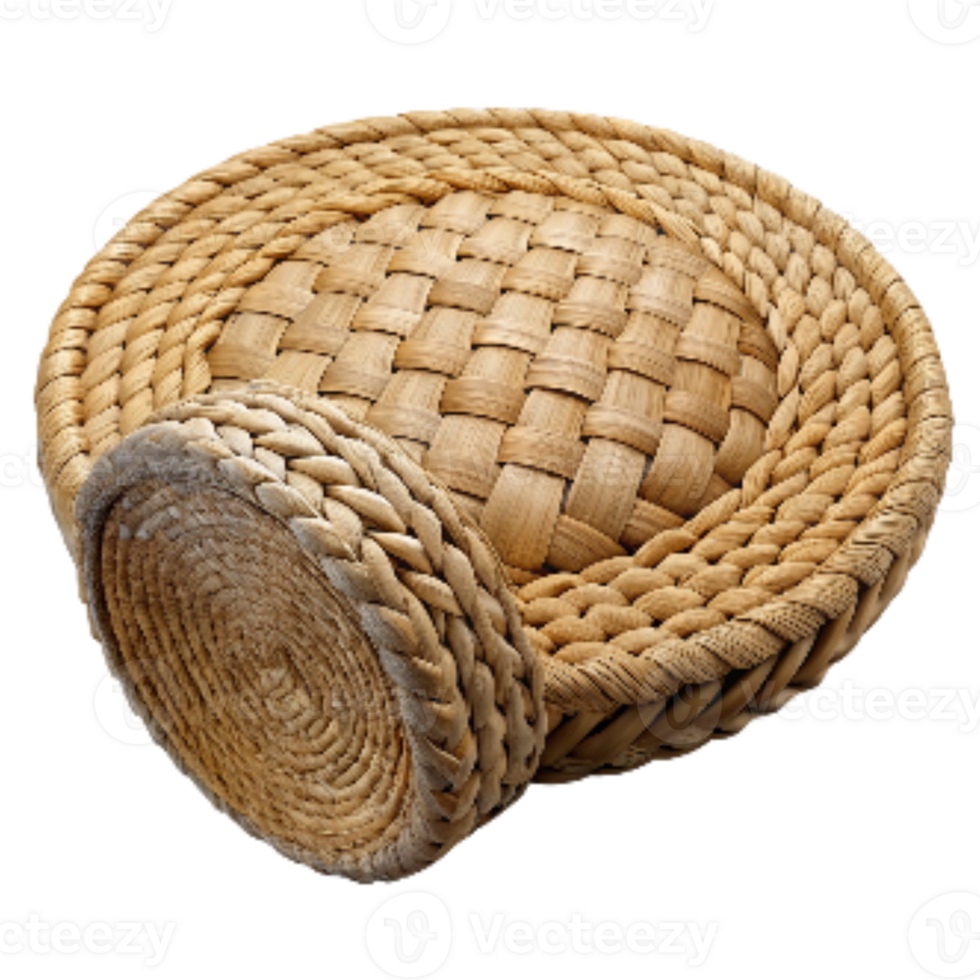 dramatic modern Woven Placemat with Natural Fibers Isolated high resolution png