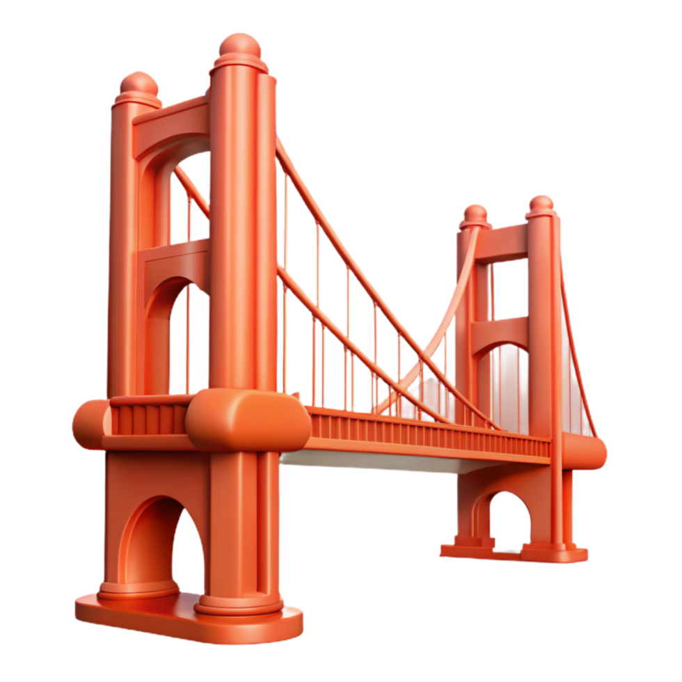 wonderful contemporary Golden Gate Bridge Full Span Transparent Element high resolution png