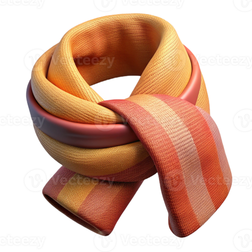 beautiful traditional Woven Scarf Warm Colors Soft Texture Transparent Background exclusive png
