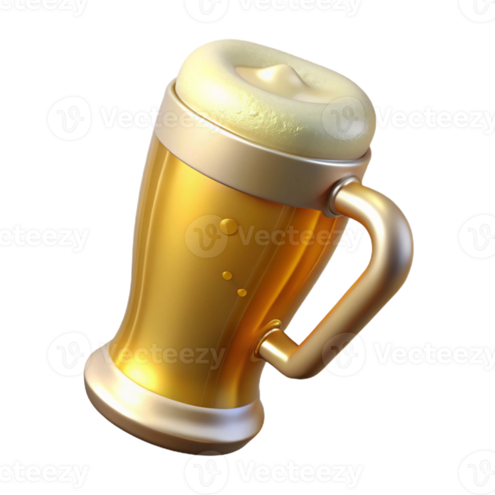 elegant minimalist Golden Lager with Thin Head Transparent Background detailed png
