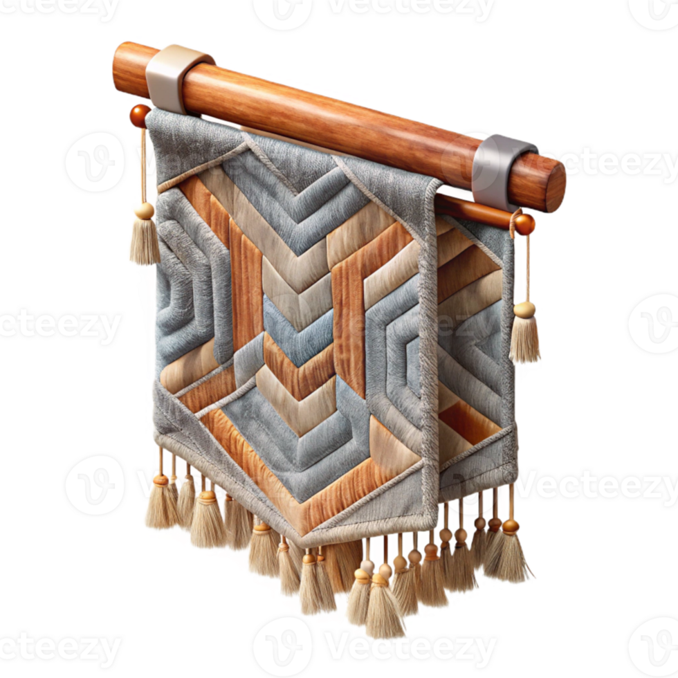 impressive traditional Woven Tapestry with Abstract Pattern Transparent Background high resolution png