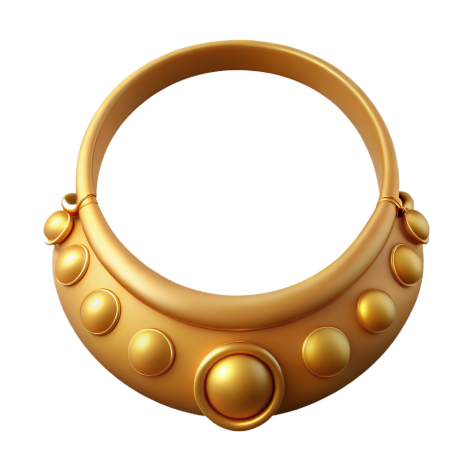 vibrant minimalist Gold Necklace Choker Cutout authentic png