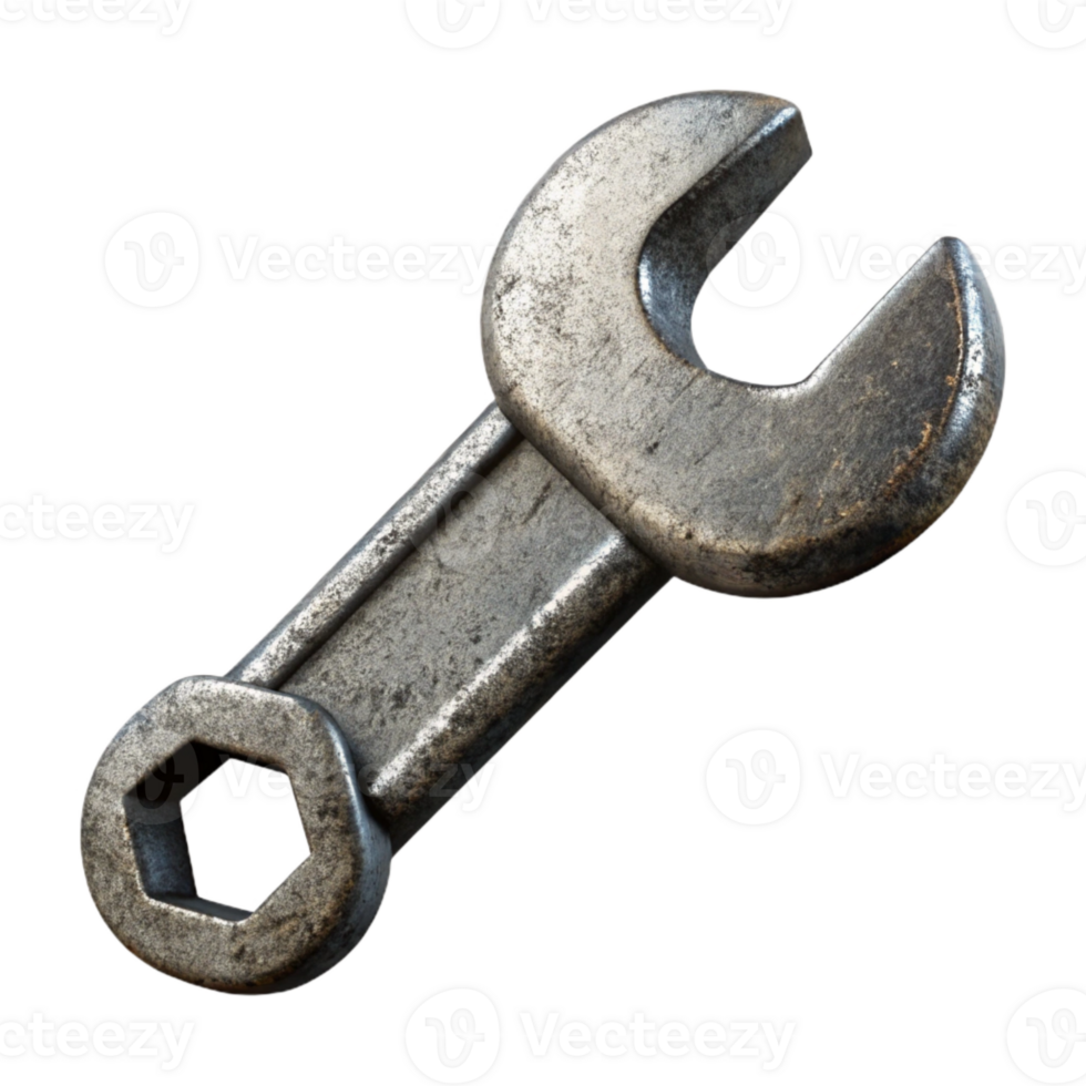 serene modern Wrench Front View Cutout authentic png