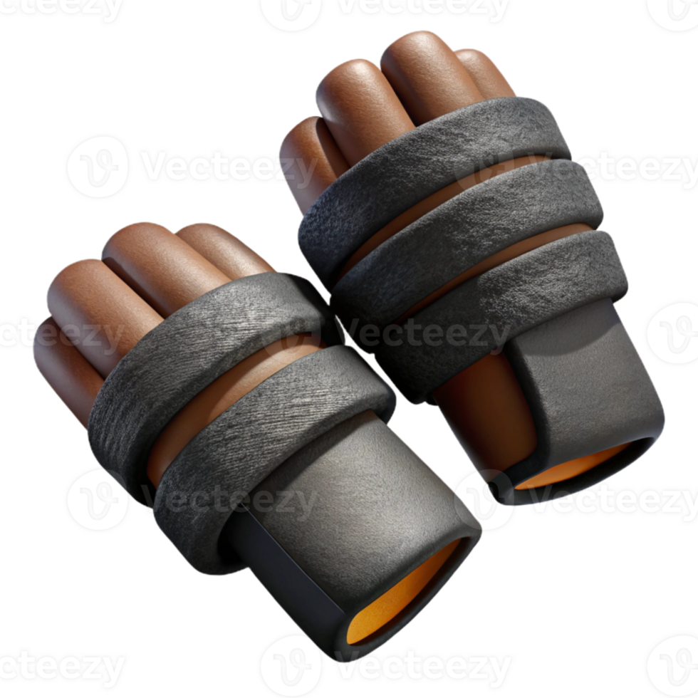 extraordinary artistic Wrist Wraps Black Cotton Isolated Cutout premium png