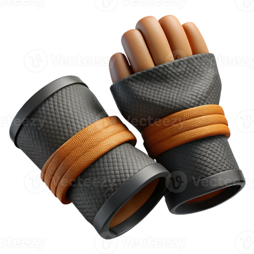 impressive vintage Wrist Wraps Black Cotton Isolated Cutout authentic png
