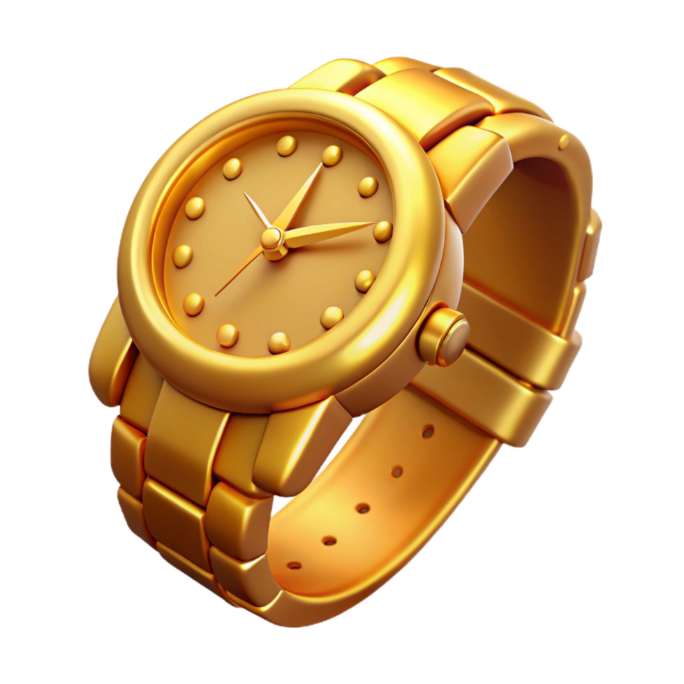 magnificent rustic Gold Watch Classic Style Isolated original png