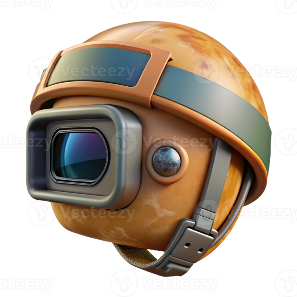 dramatic traditional Gopro Camera Mounted on Helmet Transparent Background genuine png