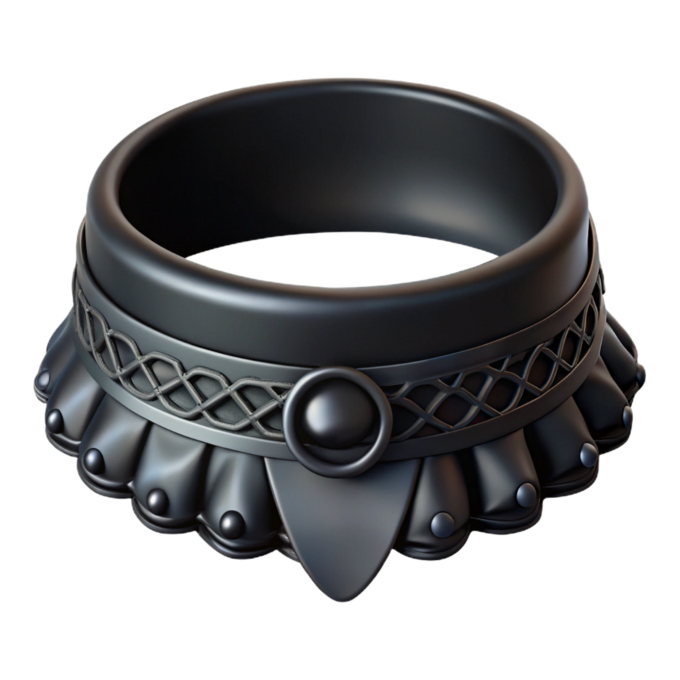vibrant traditional Gothic Choker Black Lace Isolated Element high resolution png