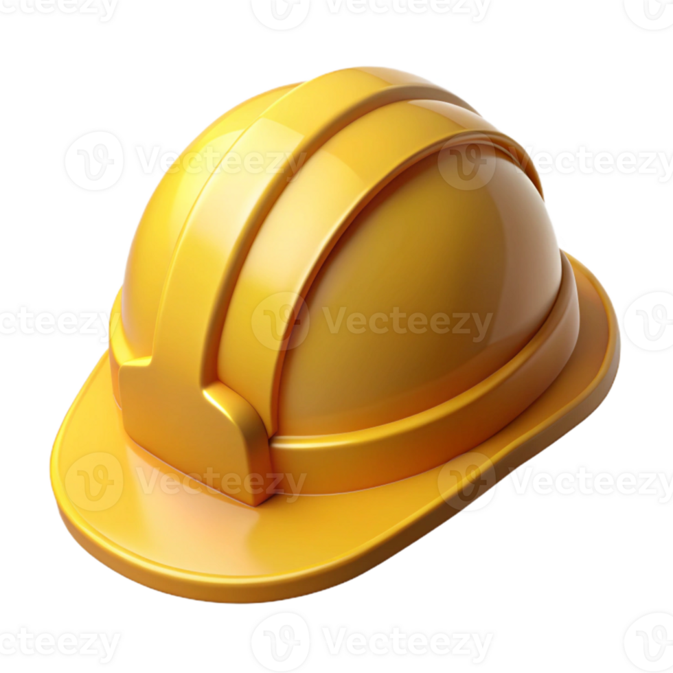 vibrant traditional Yellow Hard Hat Construction Safety Cutout Element detailed png