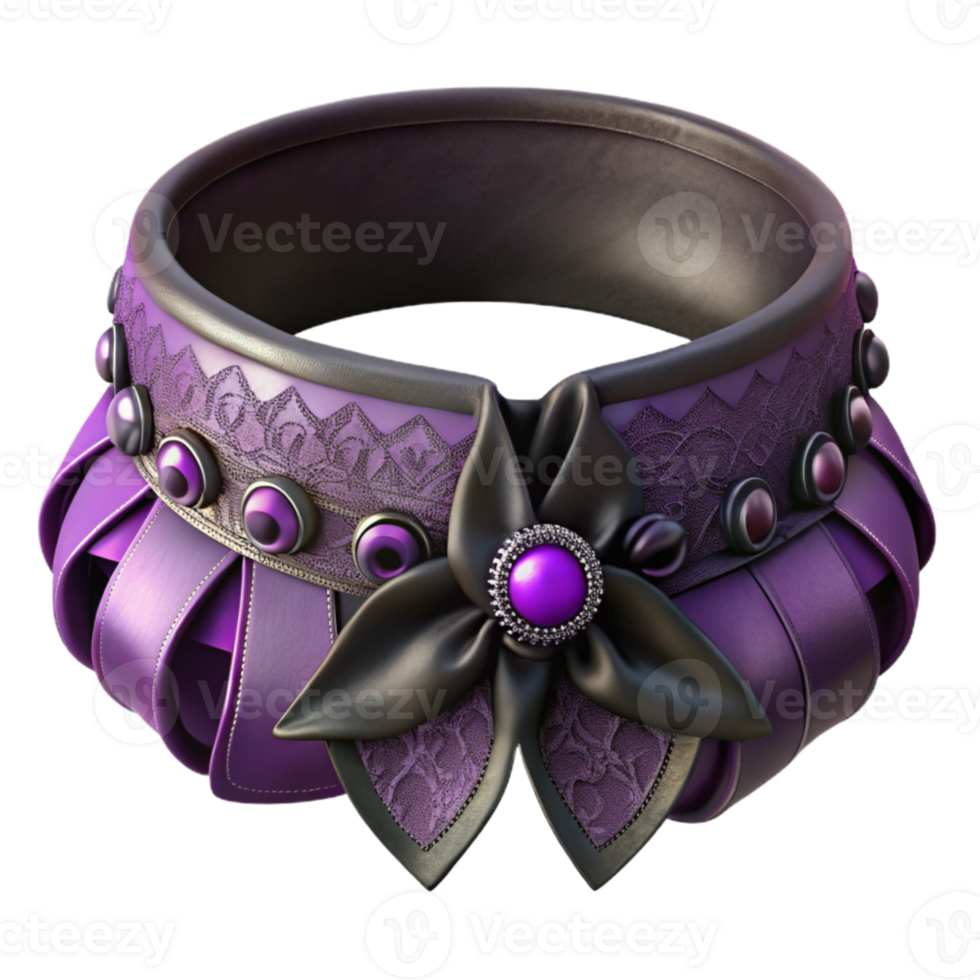 serene rustic Gothic Choker Velvet and Lace Isolated premium png