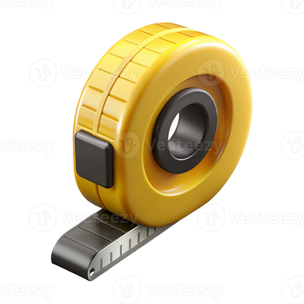 dramatic abstract Yellow Measuring Tape Extended Isolated authentic png