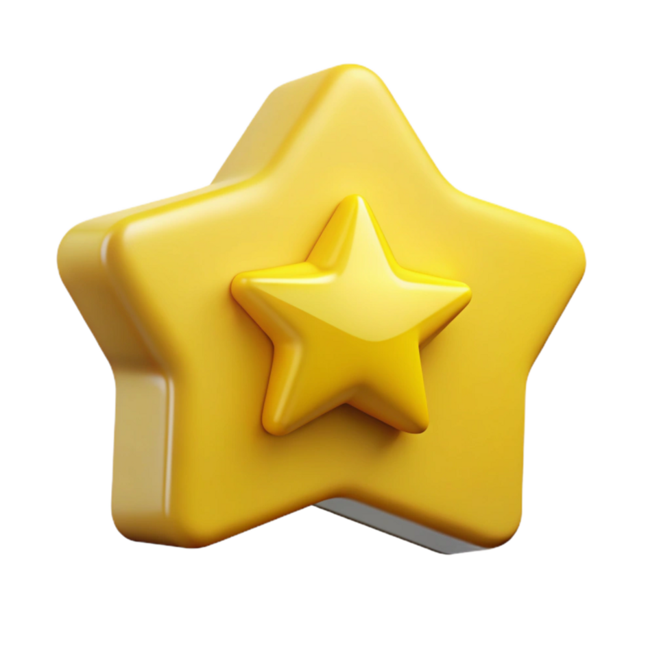impressive contemporary Yellow Star Rating with Customer Review Isolated original png