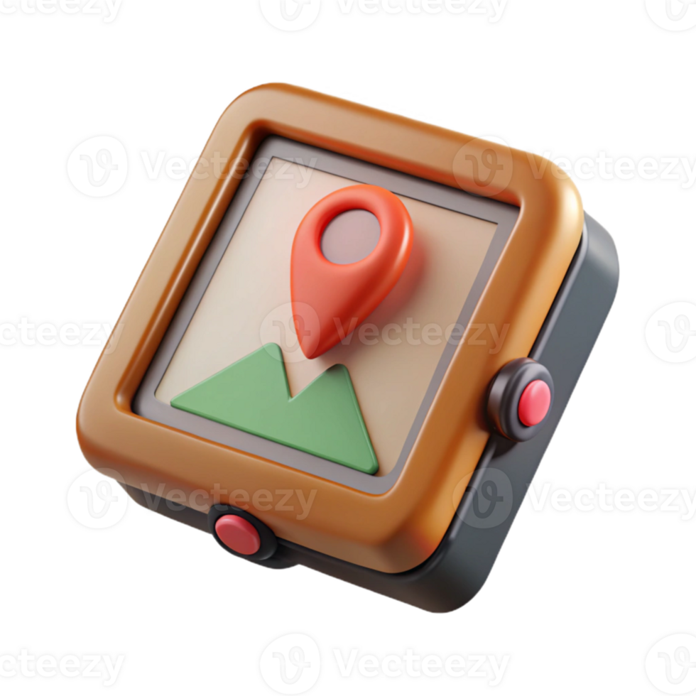extraordinary contemporary Gps Device Showing Coordinates on Screen Transparent Background premium png