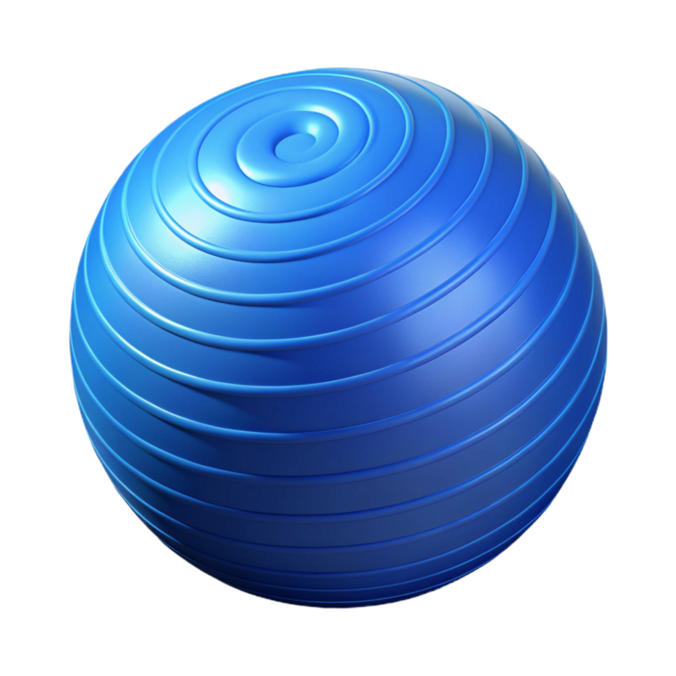 vibrant rustic Yoga Ball Blue Color Cutout detailed png