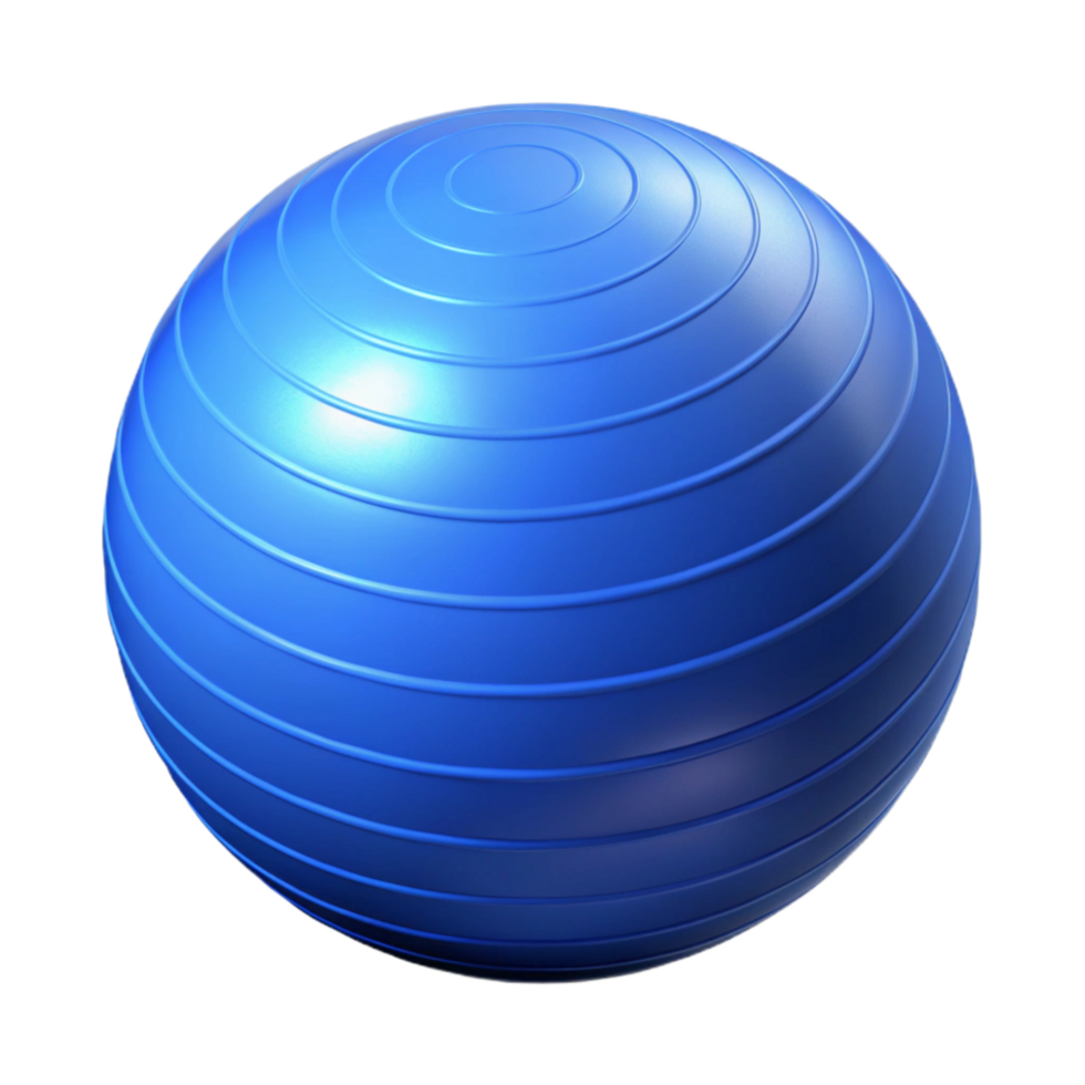 wonderful artistic Yoga Ball Stability Ball Blue Color Isolated high resolution png