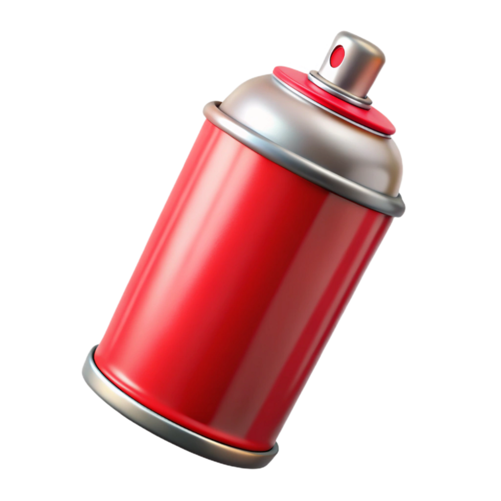 elegant classic Graffiti Art Spray Can Red Cutout Transparent Background high resolution png