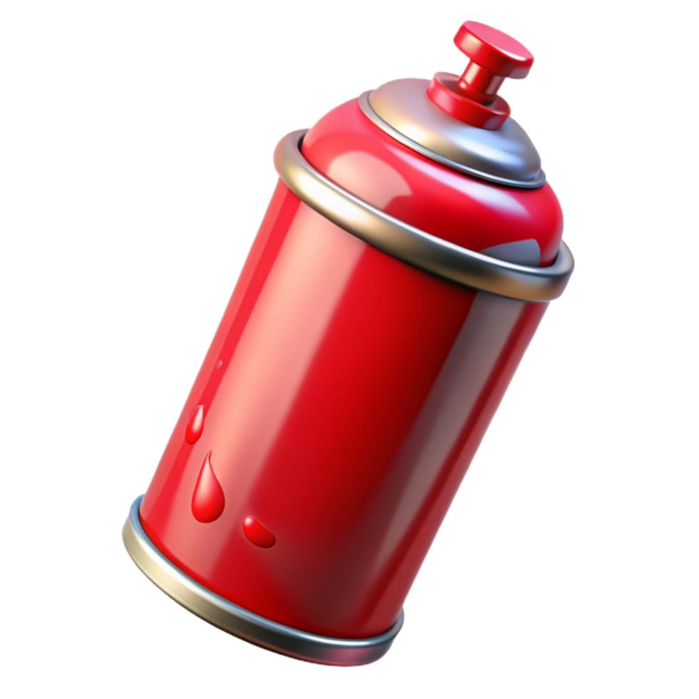 wonderful creative Graffiti Art Spray Can Red Cutout Transparent Background png