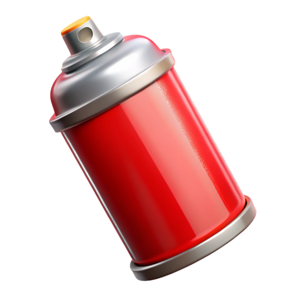 extraordinary creative Graffiti Art Spray Can Red Cutout Transparent Background png