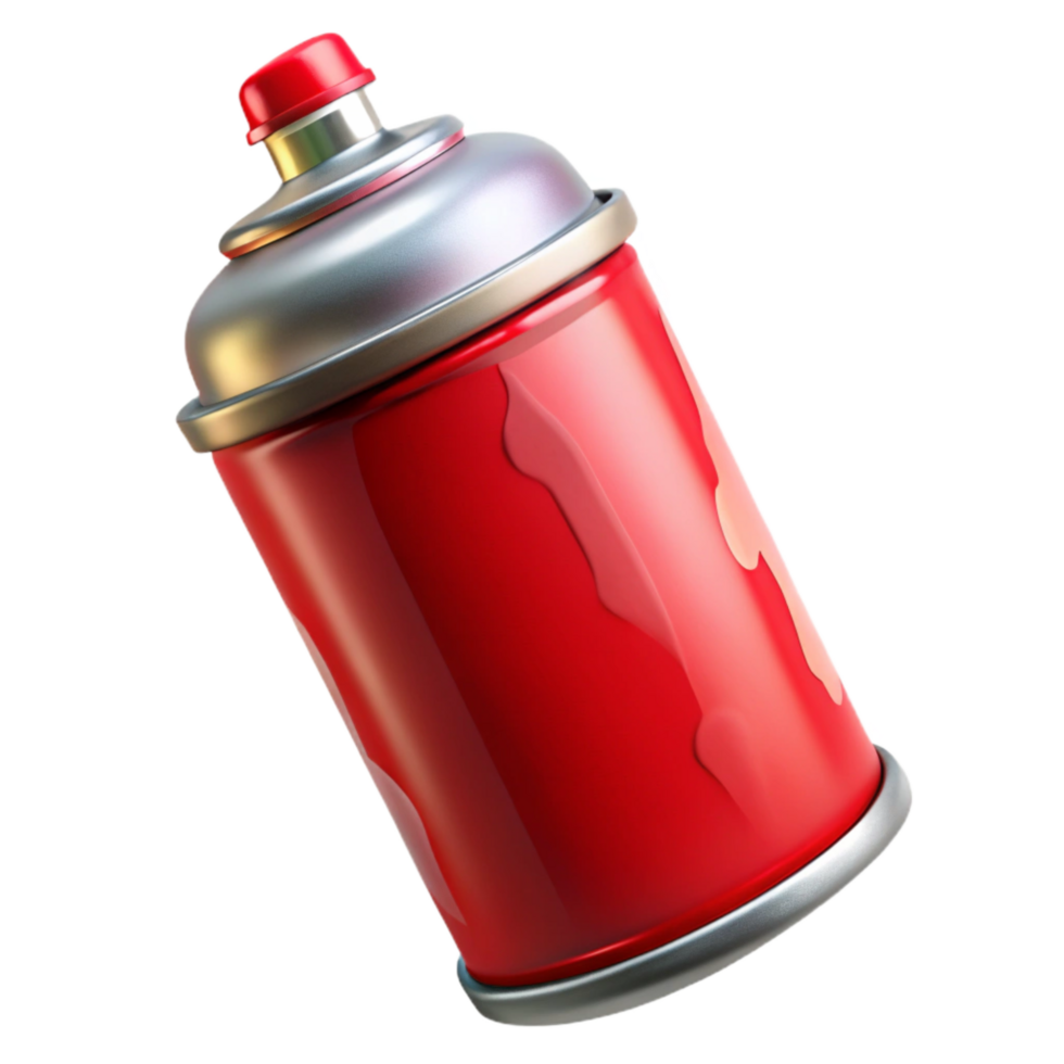 magnificent artistic Graffiti Art Spray Can Red Cutout Transparent Background png