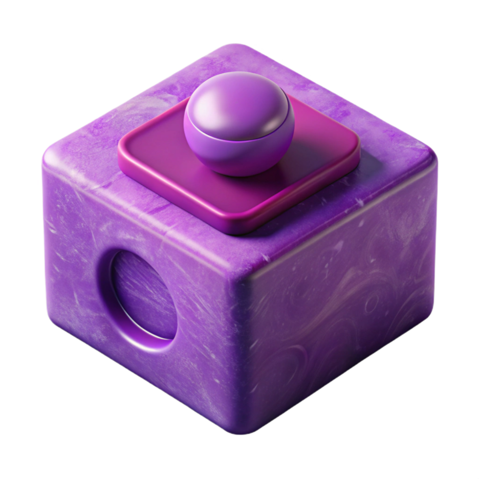 magnificent artistic Yoga Block Firm Purple Support Isolated Element png