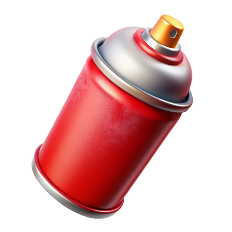 magnificent traditional Graffiti Art Spray Can Red Cutout Transparent Background authentic png