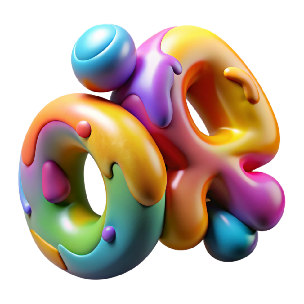 impressive rustic Graffiti Bubble Letters Colorful Isolated original png