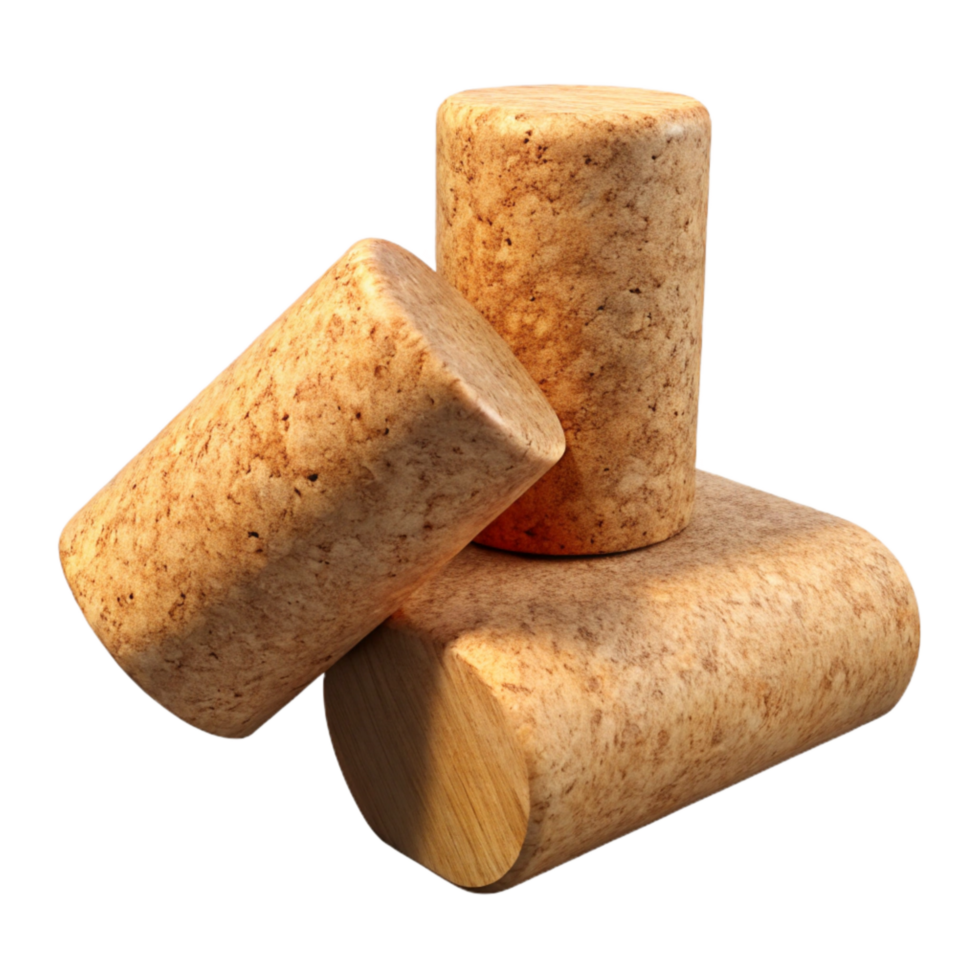 serene minimalist Yoga Blocks Cork Material Transparent Background professional png