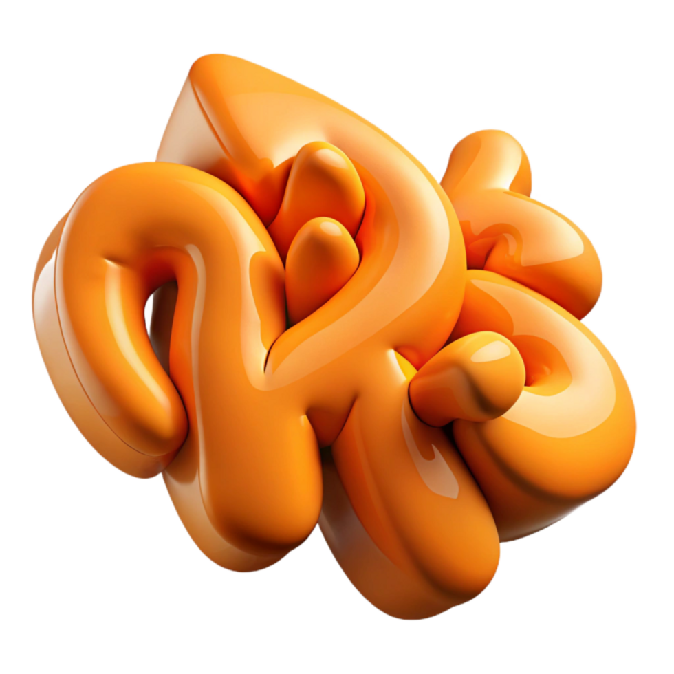 magnificent creative Graffiti Throw Up Letters Orange Isolated professional png