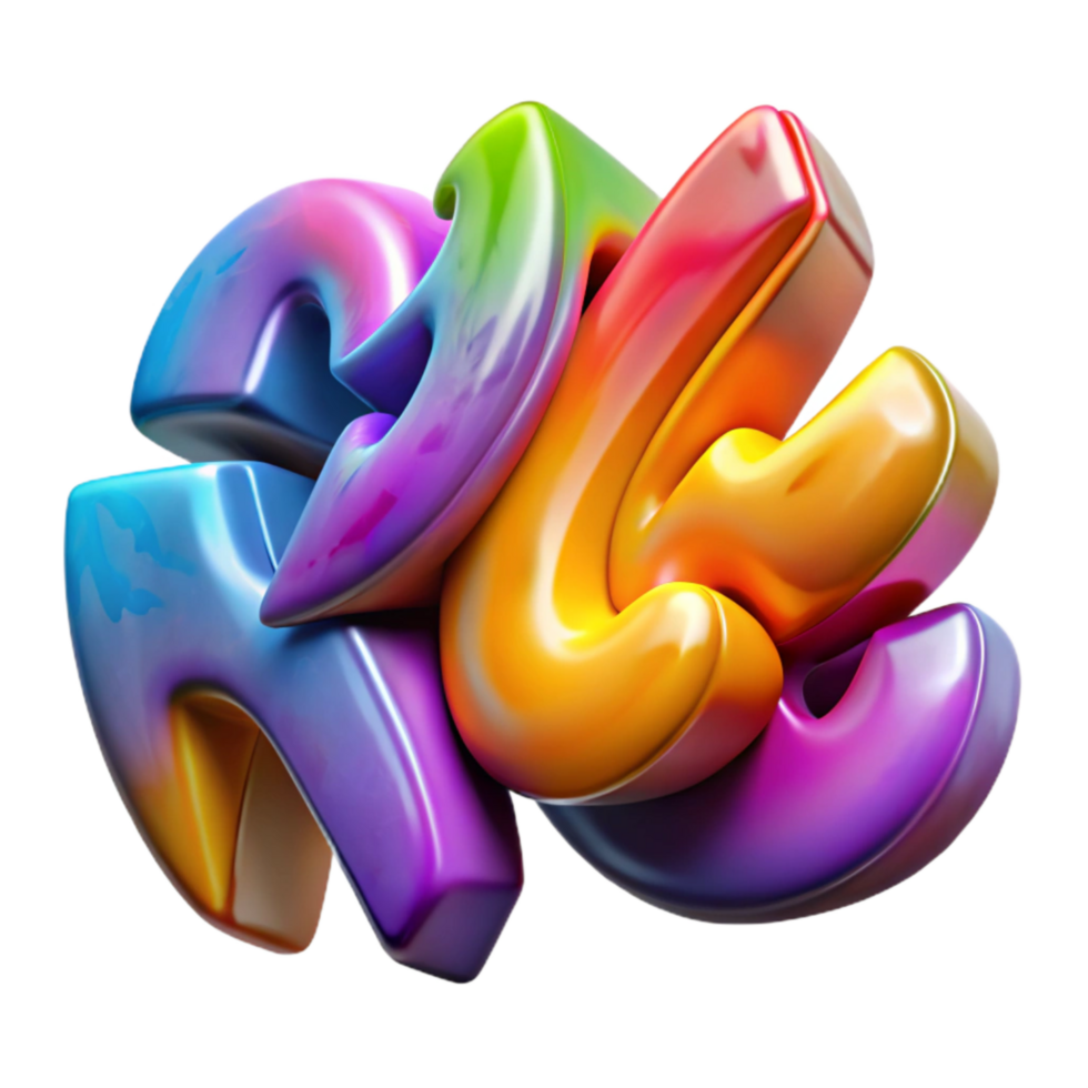 dramatic rustic Graffiti Wildstyle Letters Colorful Transparent Background authentic png