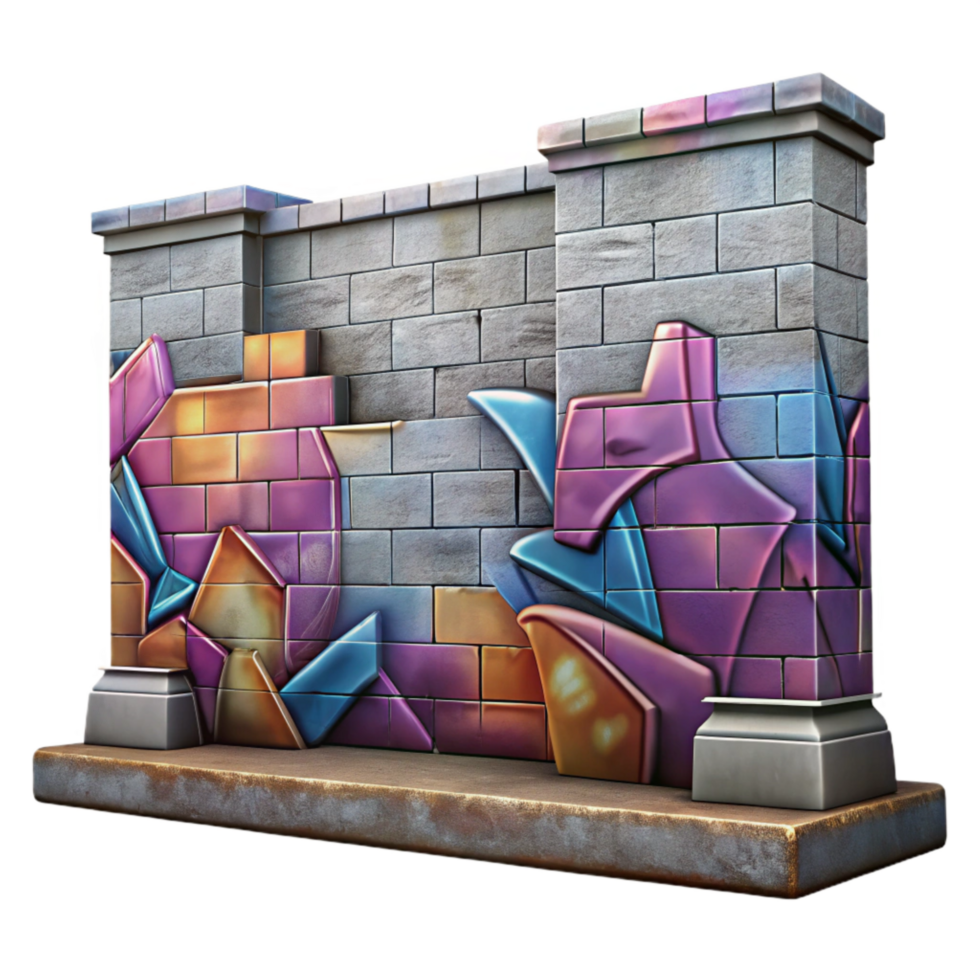 beautiful rustic Graffiti Wall Backdrop Cutout professional png