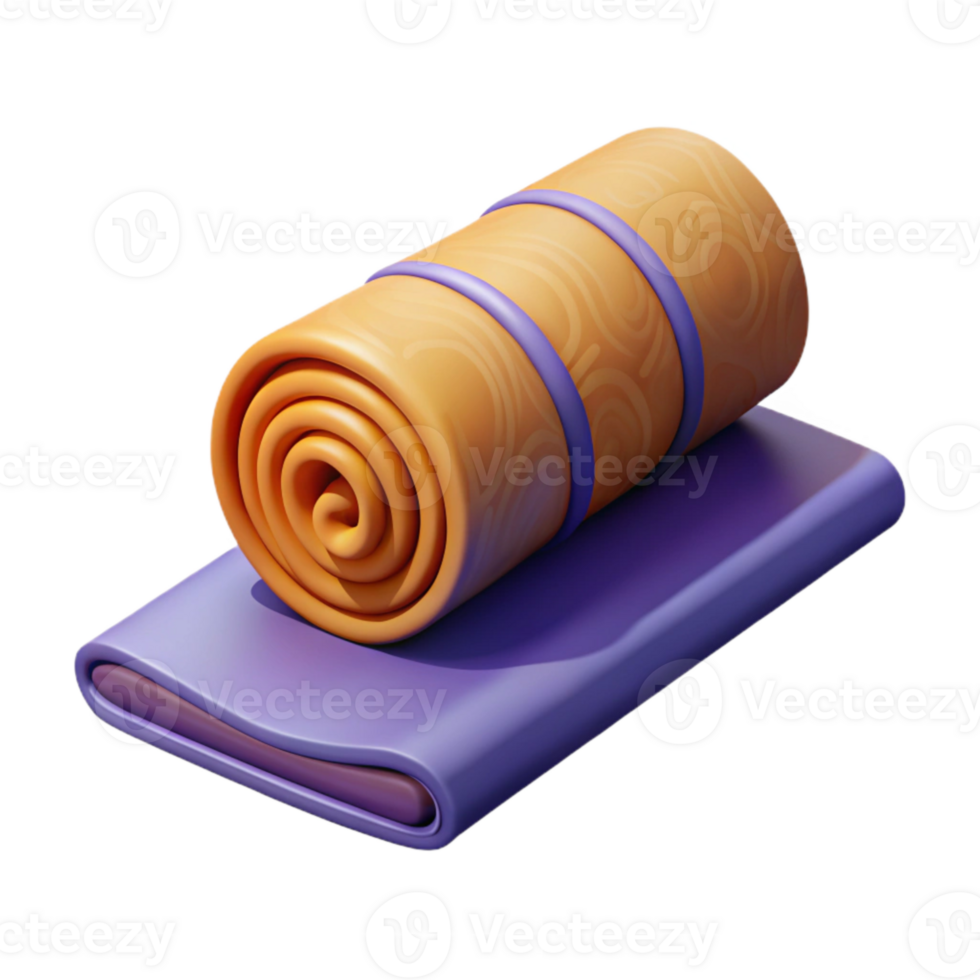 magnificent modern Yoga Mat Isolated with Rolled Up Design png