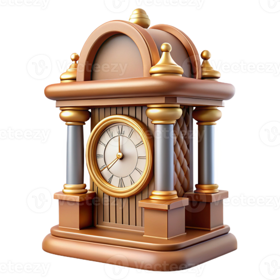 stunning abstract Grand Clock Tower Detailed Clock Face Isolated original png