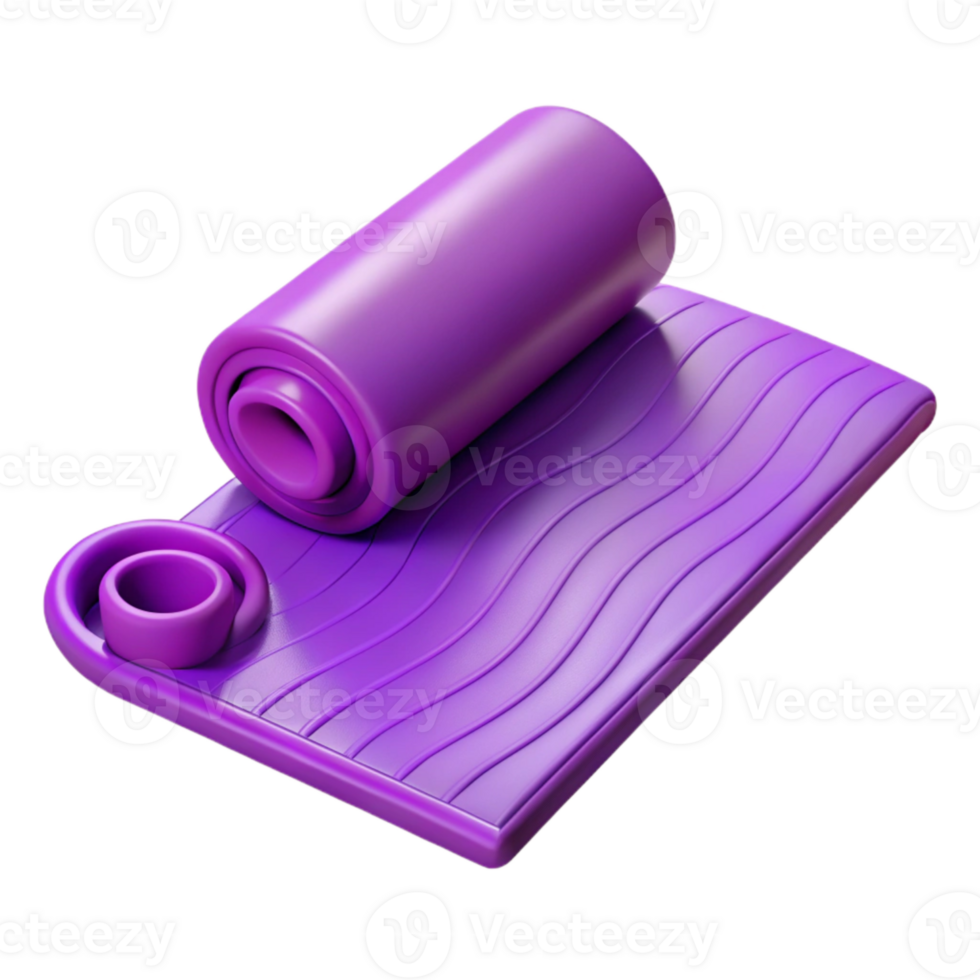 elegant classic Yoga Mat Purple Non Slip Cutout Transparent Background professional png