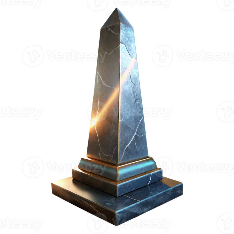 wonderful artistic Grand Obelisk Dramatic Lighting Transparent Background professional png