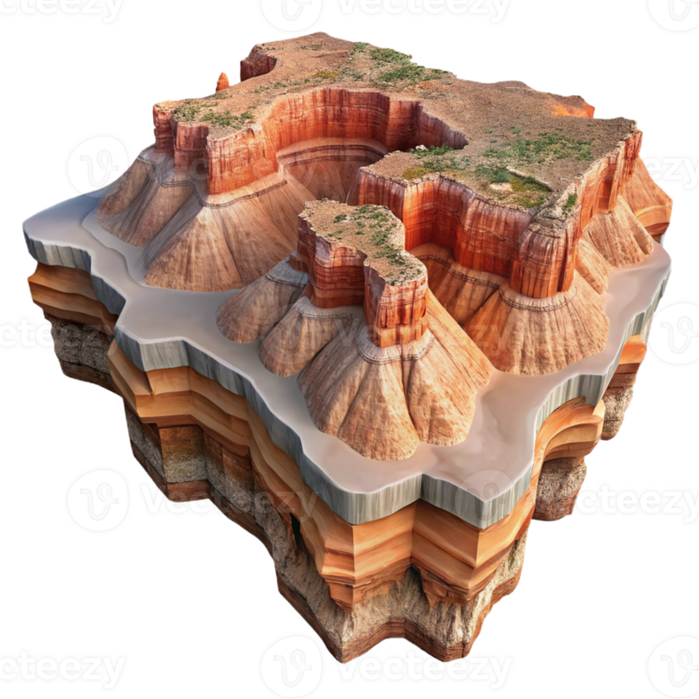 impressive minimalist Grand Canyon South Rim Daytime View Cutout premium png