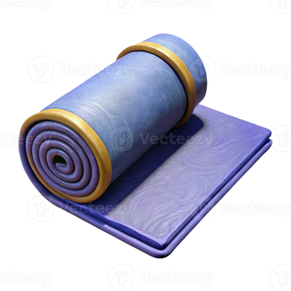 vibrant abstract Yoga Mat Rolled Out Isolated high quality png