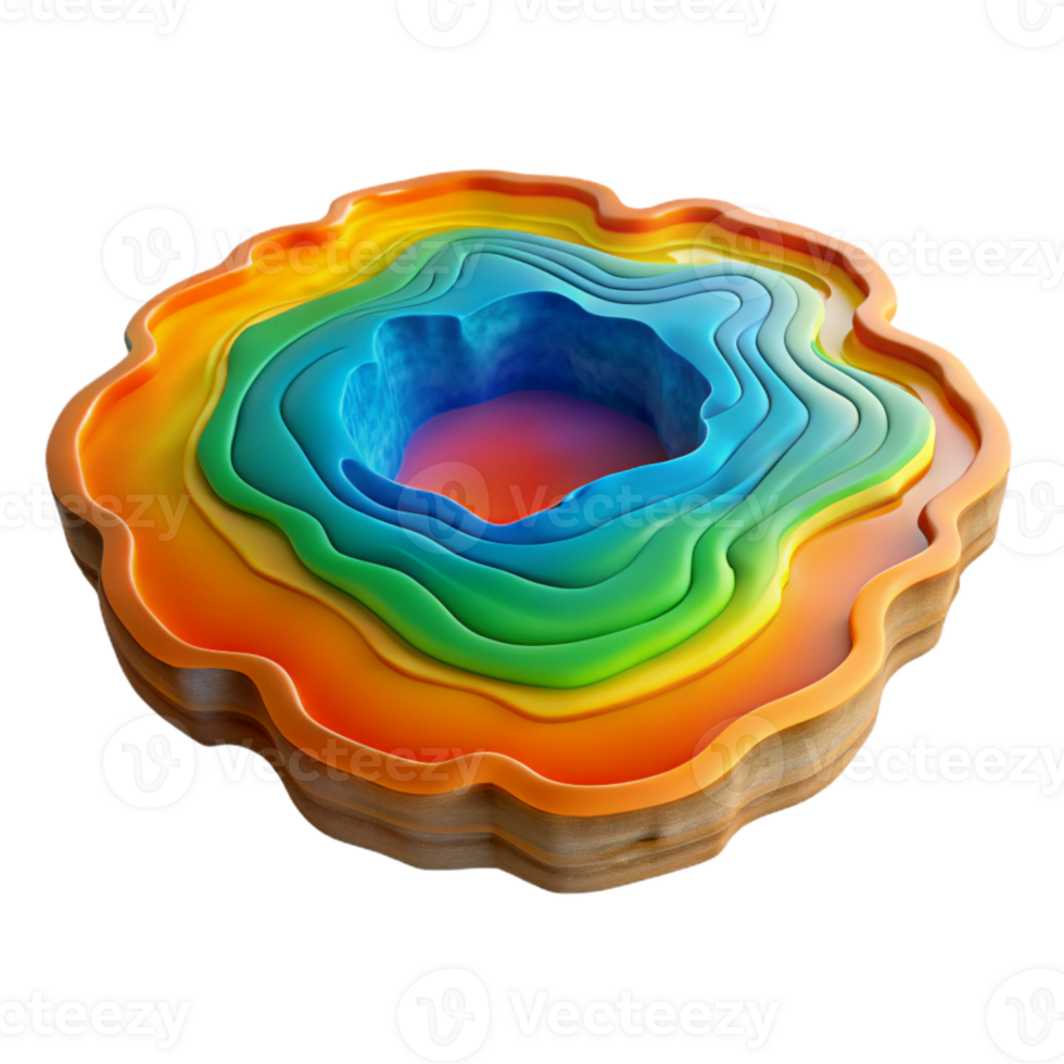 dramatic creative Grand Prismatic Spring Vivid Colors Isolated Element genuine png