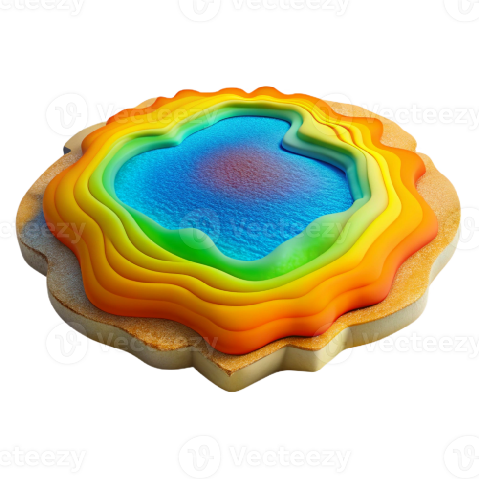 wonderful artistic Grand Prismatic Spring Vivid Colors Isolated Element png