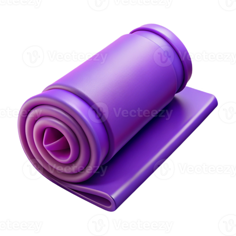 magnificent abstract Yoga Mat Rolled Up Purple Isolated Cutout original png