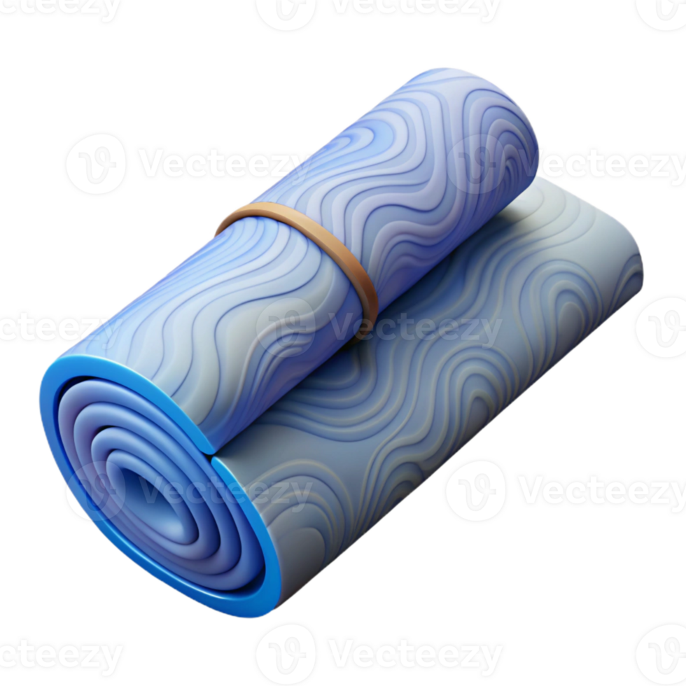 dramatic artistic Yoga Mat Rolled Up Purple Isolated Cutout professional png