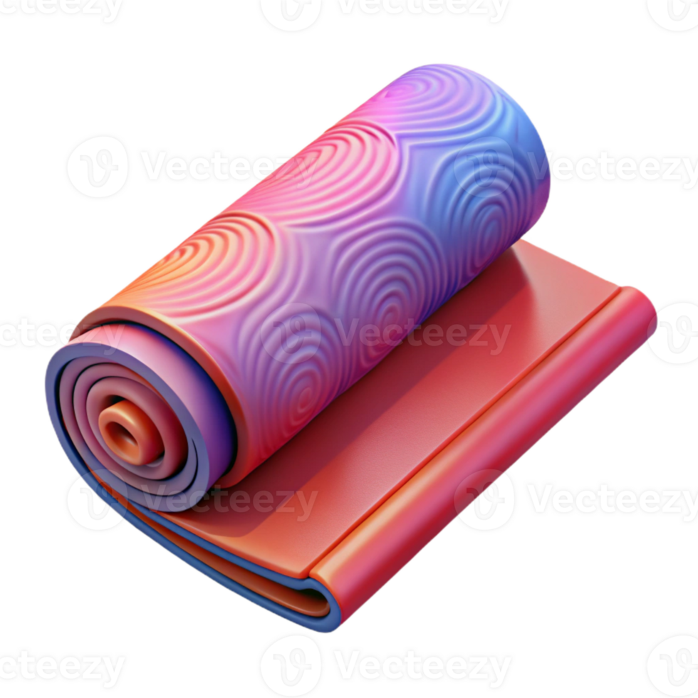stunning modern Yoga Mat Unrolled Top View Isolated professional png