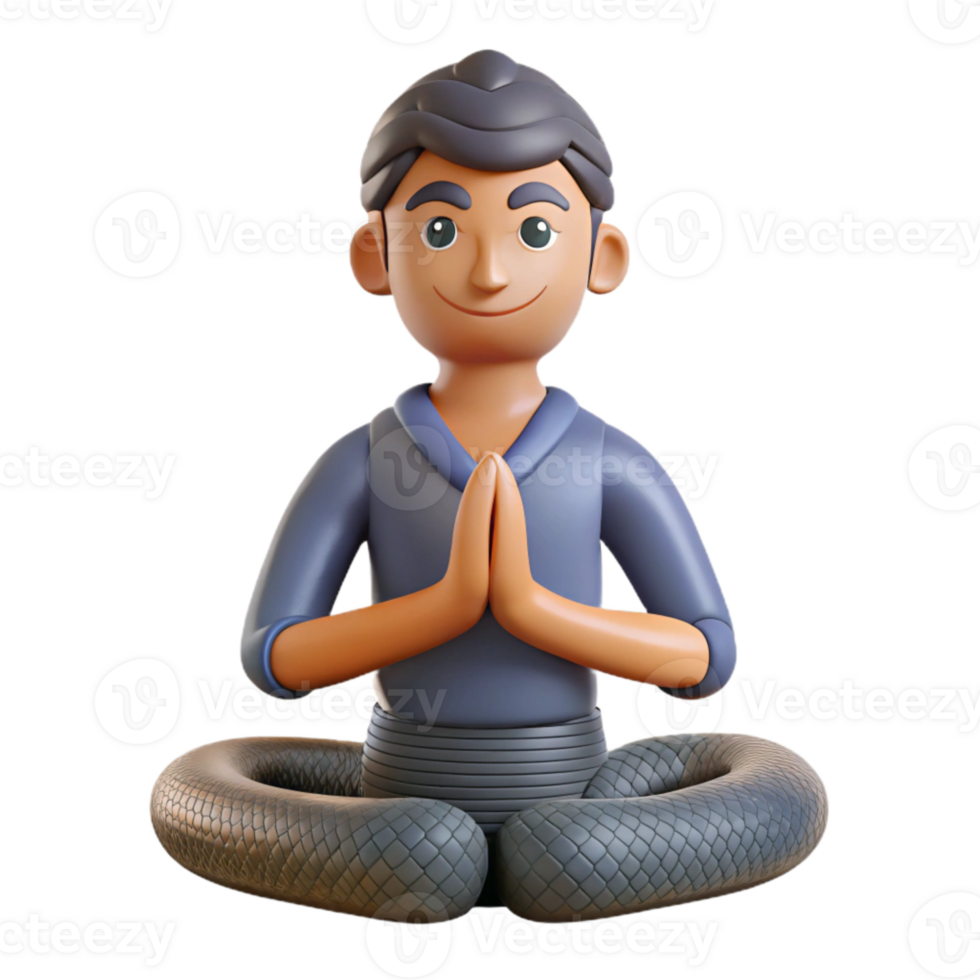 beautiful artistic Yoga Pose Cobra Pose Isolated high resolution png