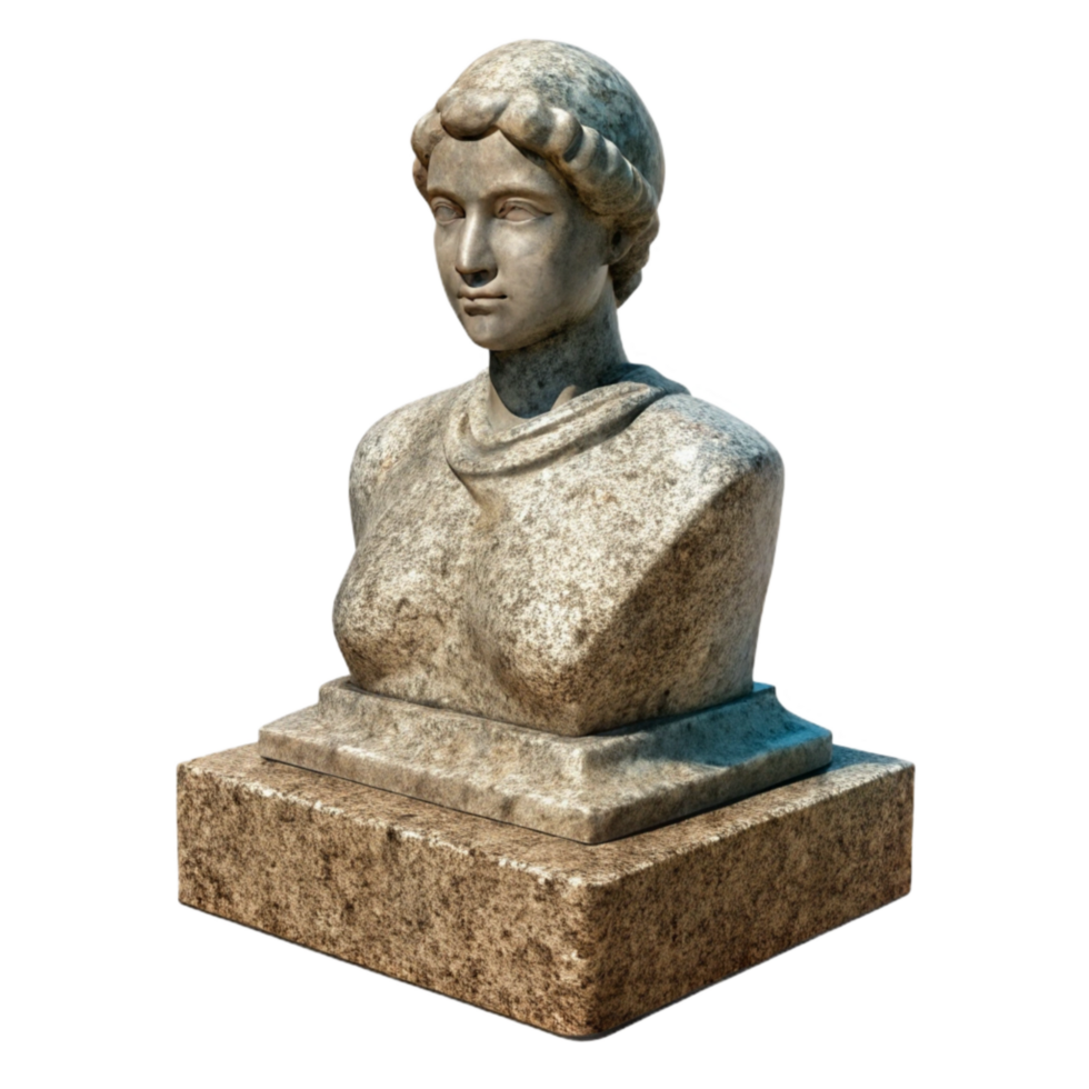 impressive traditional Granite Statue Polished Surface Isolated Cutout detailed png