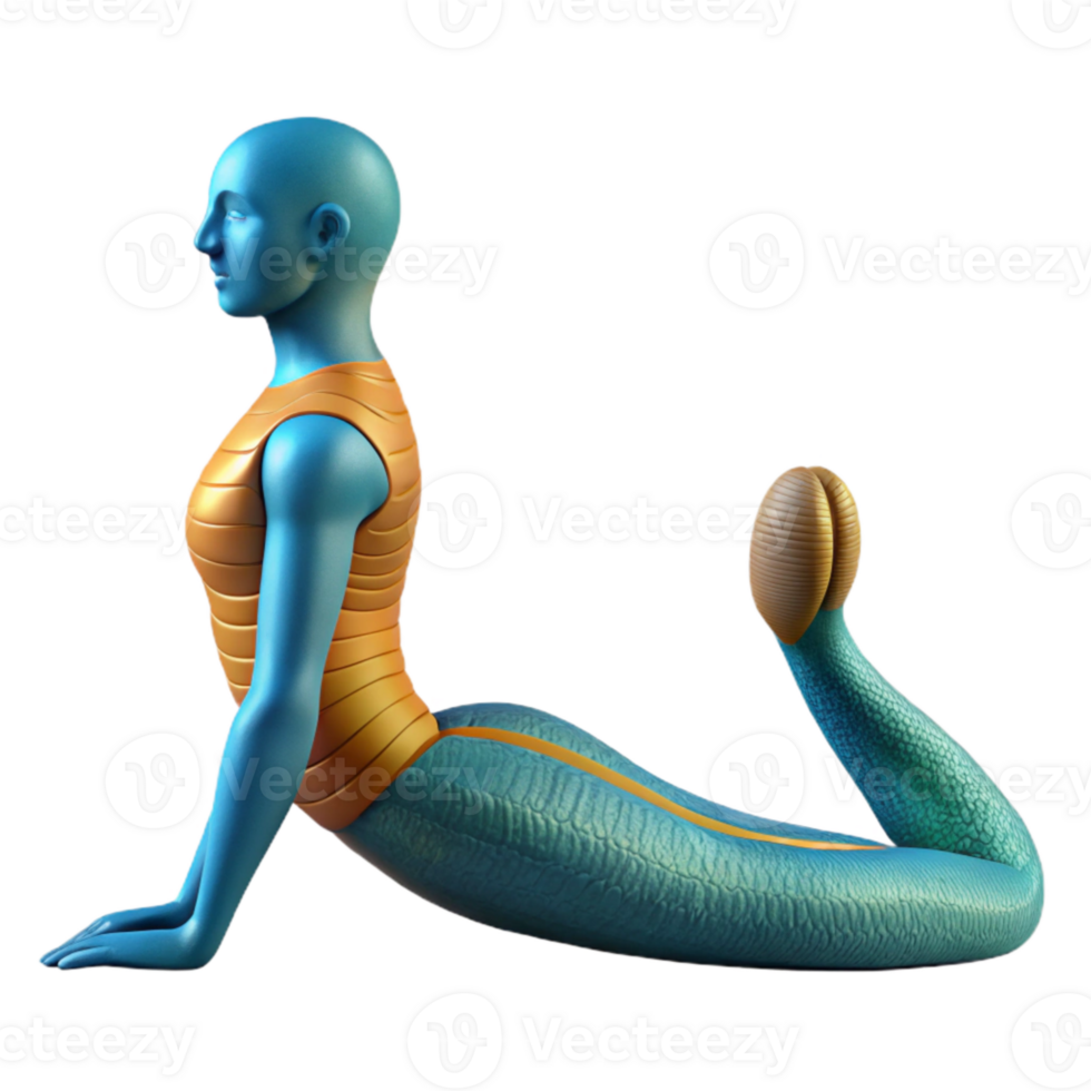 stunning minimalist Yoga Pose Cobra Pose Isolated original png