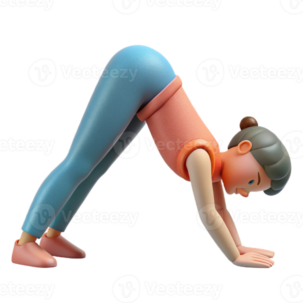 beautiful abstract Yoga Pose Downward Dog Silhouette Cutout exclusive png