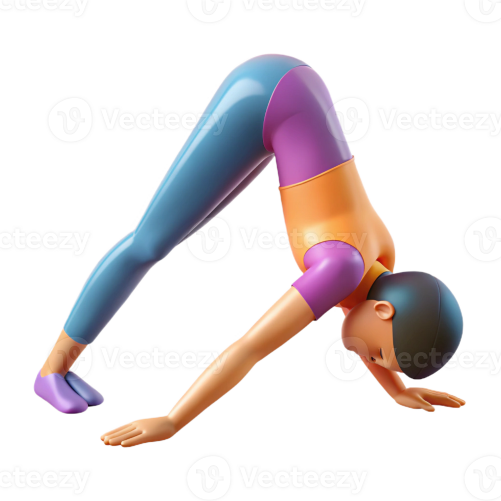 magnificent traditional Yoga Pose Downward Dog Silhouette Cutout professional png