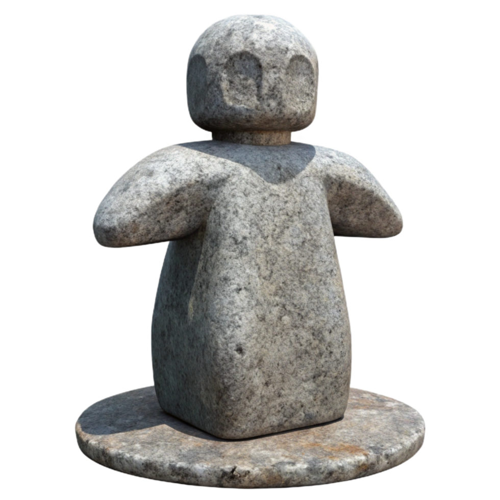 vibrant artistic Granite Statue Rough Hewn Isolated high quality png